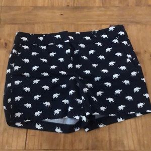 Blue elephant shorts by Ann Taylor